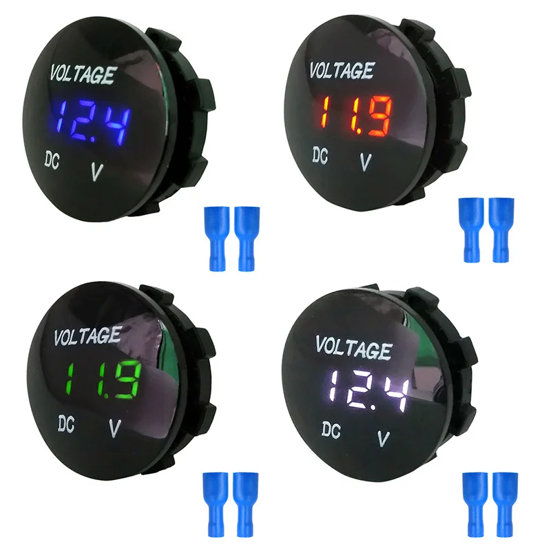 Автомобильный мотоцикл цифровой светодиодный дисплей измеритель напряжения 5 48