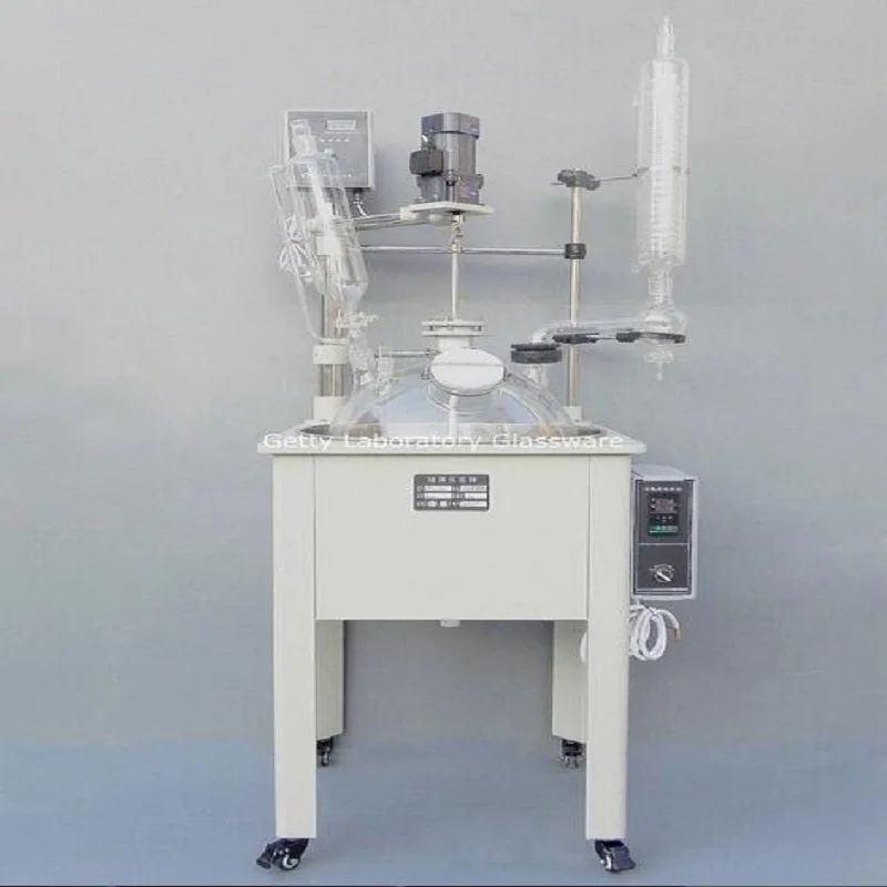 20л однослойный стеклянный химический реактор реакционный резервуар w водяная