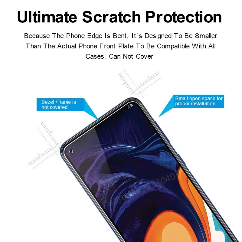 Закаленное стекло для Samsung Galaxy A60 Защитная пленка экрана 9H 2.5D Защитное a6060