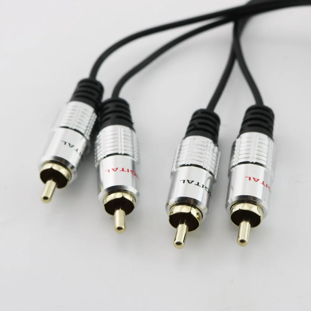 1 шт. 3FT прочный двойной 2 RCA штекер телефонный для 2x аудио OFC адаптер кабель Ipod