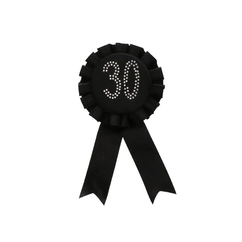 Блестящая награда лента брошь контактный номер 30 значок в виде розочки девичник