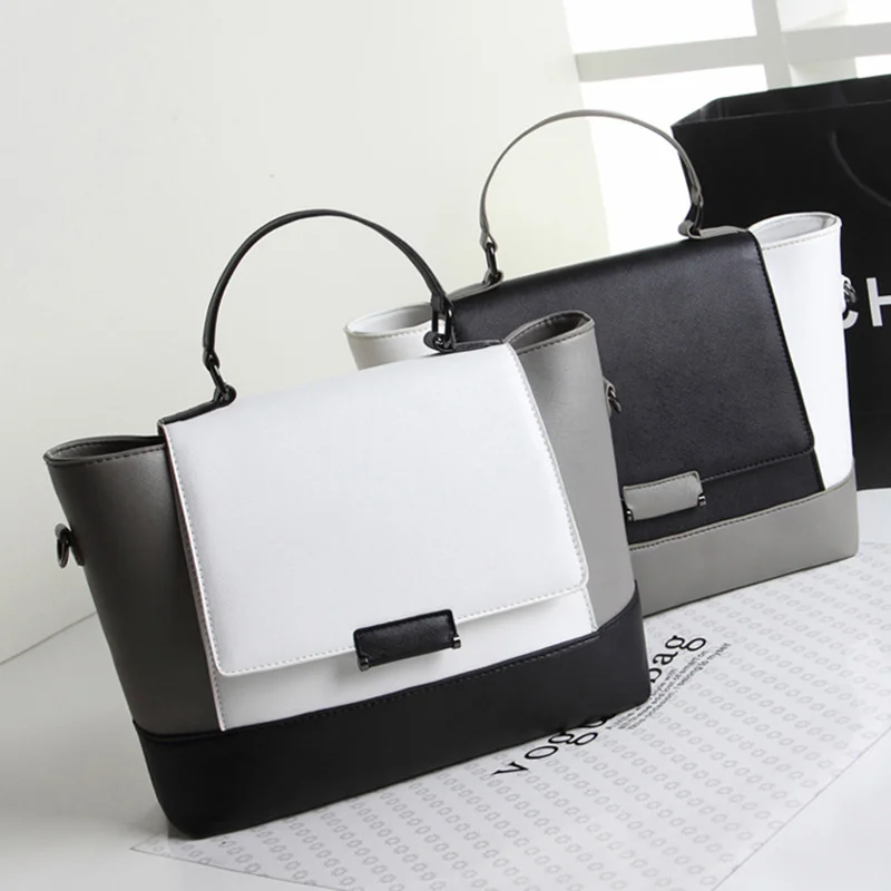 2107 горячие женские сумки женщин дизайнер черно белые от кутюр плеча trapeze 29*24*11 см