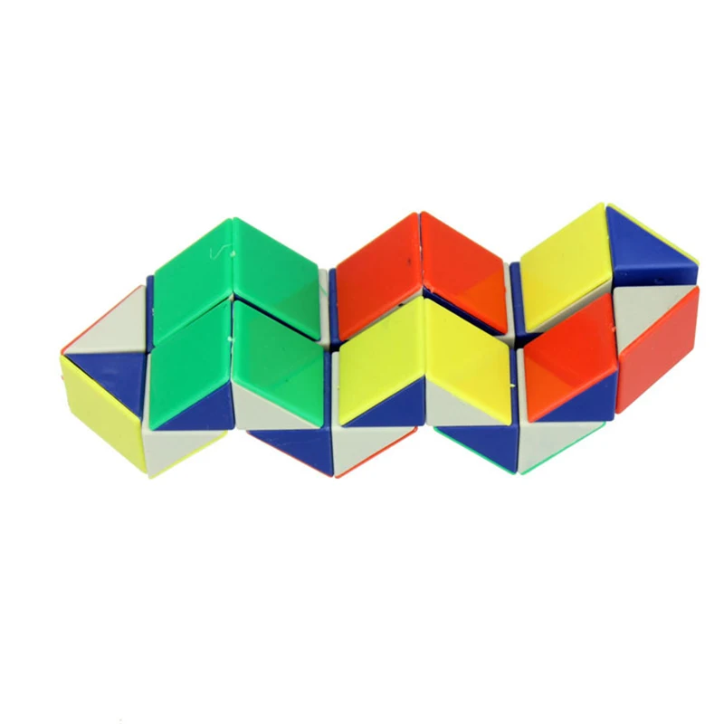 24 конструктора змея волшебный куб Твист Головоломка Скорость Волшебная линейка