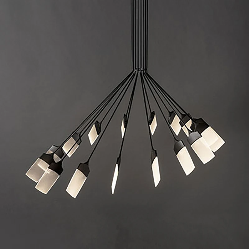 

IKVVT Modern LED Creative Ceiling Lights Metal Black Indoor LED Ceiling Lights Suspension Lights For Dining Room Bedroom