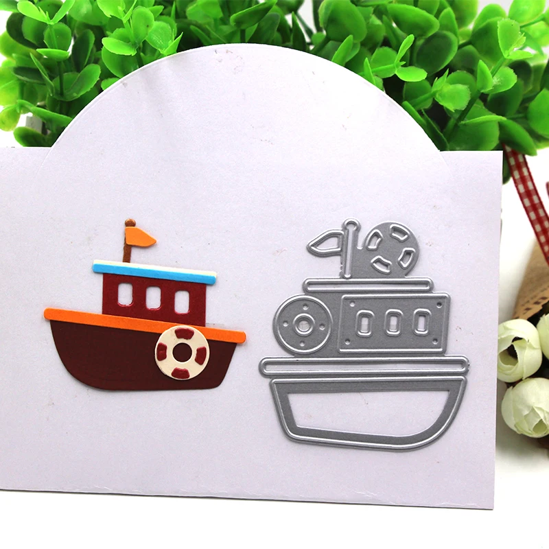 

2020 Beautiful Boat Metal Cutting Dies Stencils Template for Scrapbooking Card Album Embossing Decor DIY Metal Crafts Gift