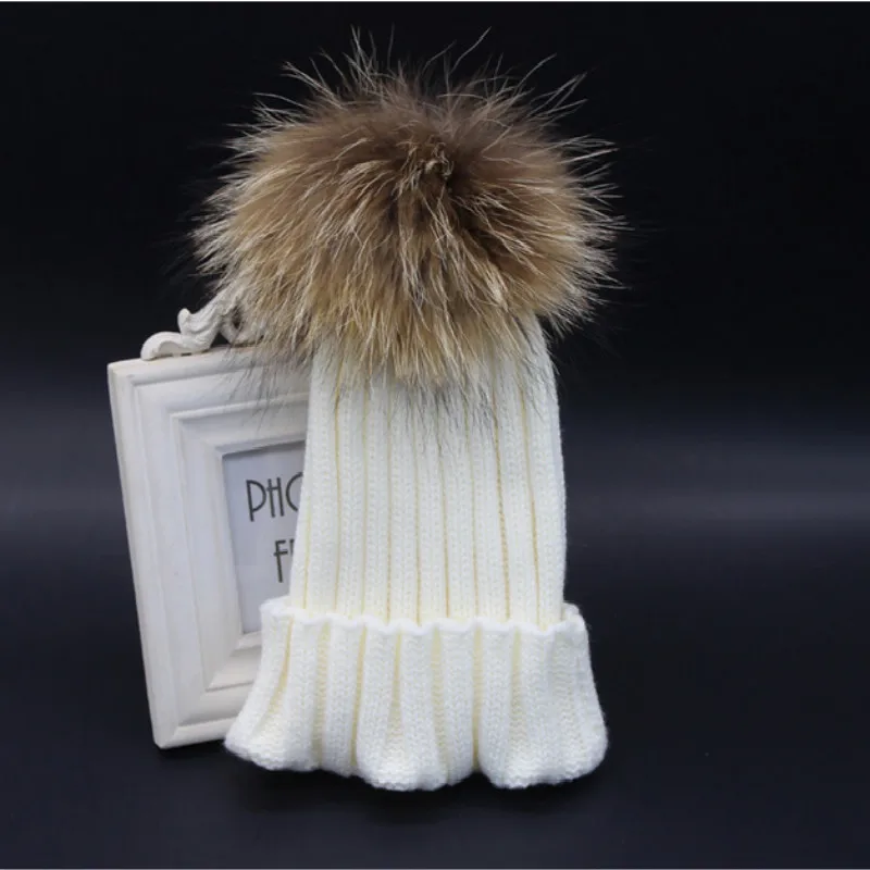 Который в душе детская шапка из натурального меха енота для мальчиков и девочек