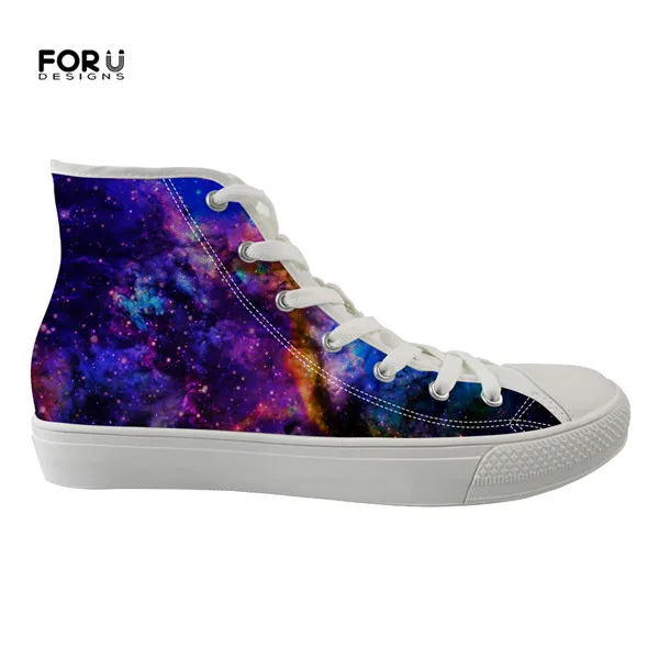 FORUDESIGNS/высокие женские парусиновые кроссовки; повседневная женская обувь на плоской подошве с высоким берцем из вулканизированной кожи; женская обувь на шнуровке; zapatos - Цвет: H10060Z40