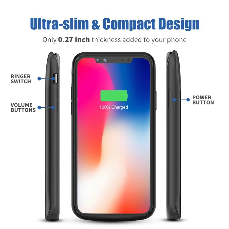Joyzon 2018 Лидер продаж для IPhone X Запасные Аккумуляторы телефонов случае 5000 мАч