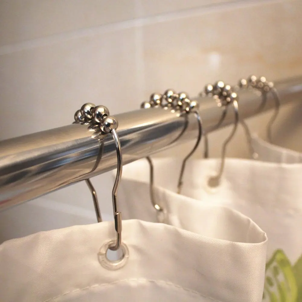 Крючки для душевой занавески металлические серебряные нержавеющие душа