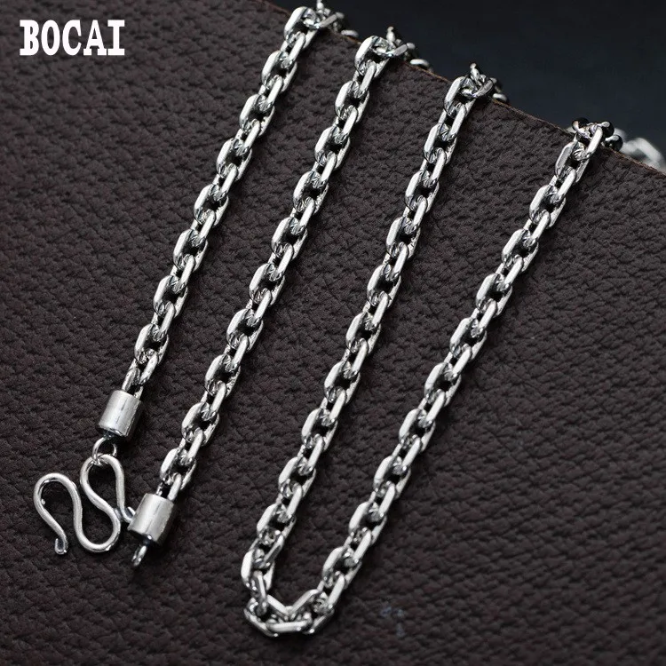 Мужское ожерелье из тайского серебра 925 пробы с цепочкой 4 мм|silver men|necklace newnecklace
