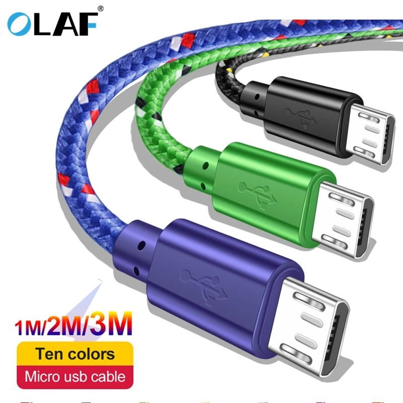 Олаф микро USB кабель 2.4A телефон Быстрая зарядка кабель для samsung huawei P20 Xiaomi Redmi LG Microusb зарядное устройство кабель Micro USB шнур