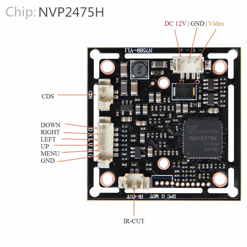 4-мегапиксельная AHD 1/3 &quotOV4689 NVP2475H CMOS модуль 4 0 мегапиксельная 3-в-1 для CCTV камеры |