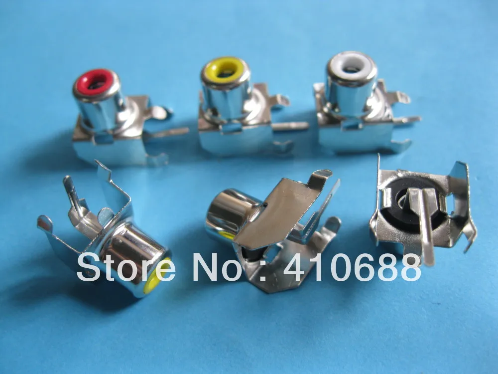 AV контактный разъем RCA Женский 3 цвета Аудио Видео Разъем AV-8.4-3 900 шт. в партии