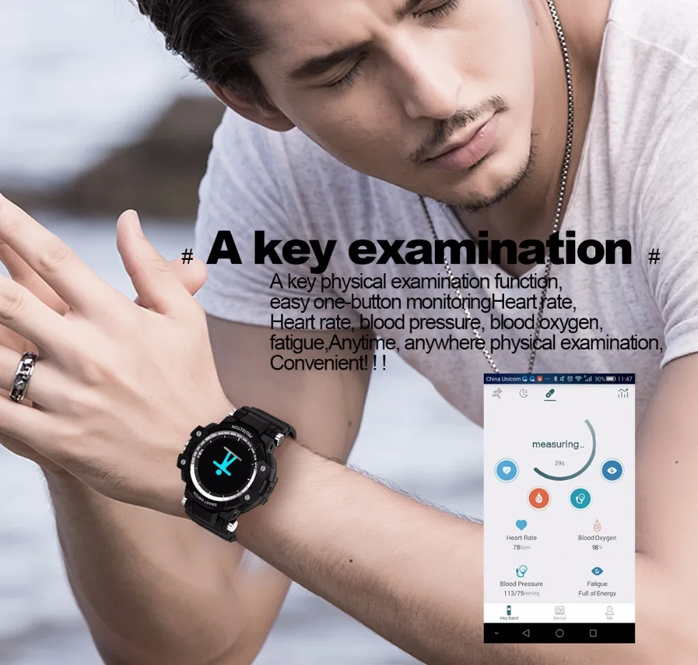 GW68 Смарт часы кровяное давление монитор сердечного ритма SmartBracelet