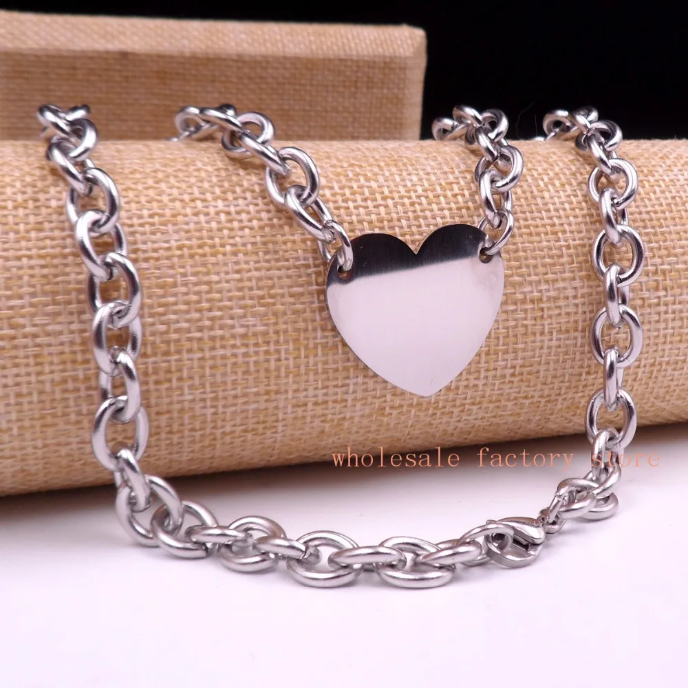 Ожерелье женское из нержавеющей стали милое ювелирное изделие с большим кулоном