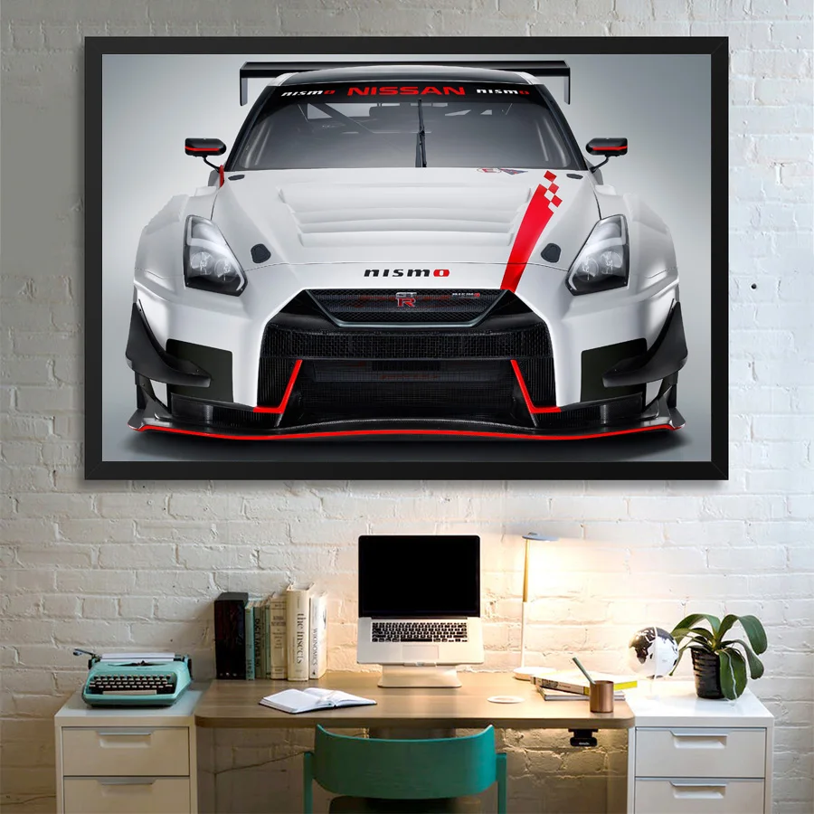 HD обои принты Nissan GTR Супер спортивный автомобиль плакат холст настенная живопись