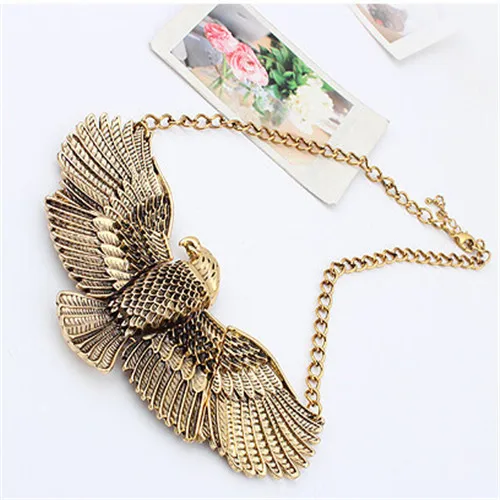 Ожерелье с подвеской в виде Крыльев Орла ожерелье из сплава стиле ретро