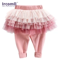 ircomll 9m 6y 2018 girls leggings gradient color yarn tutu skirt children pants kid baby elastic cotton legging girl trousers