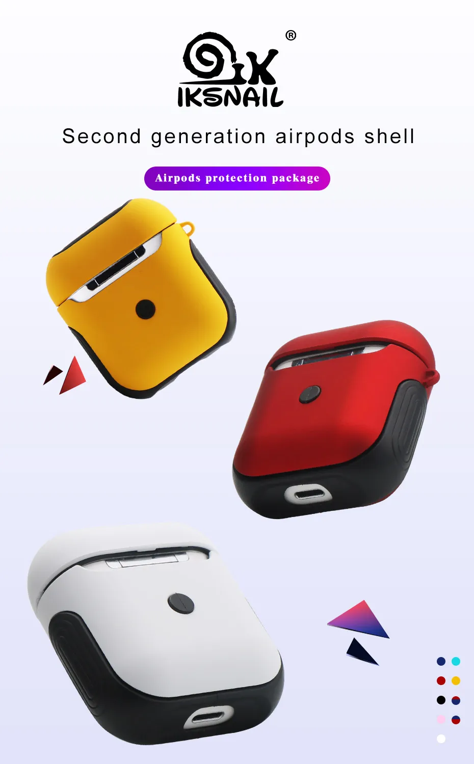 IKSNAIL чехол для наушников для Apple AirPods 2 силиконовый чехол беспроводные Bluetooth наушники Air Pods Чехол защитный для AirPod чехол