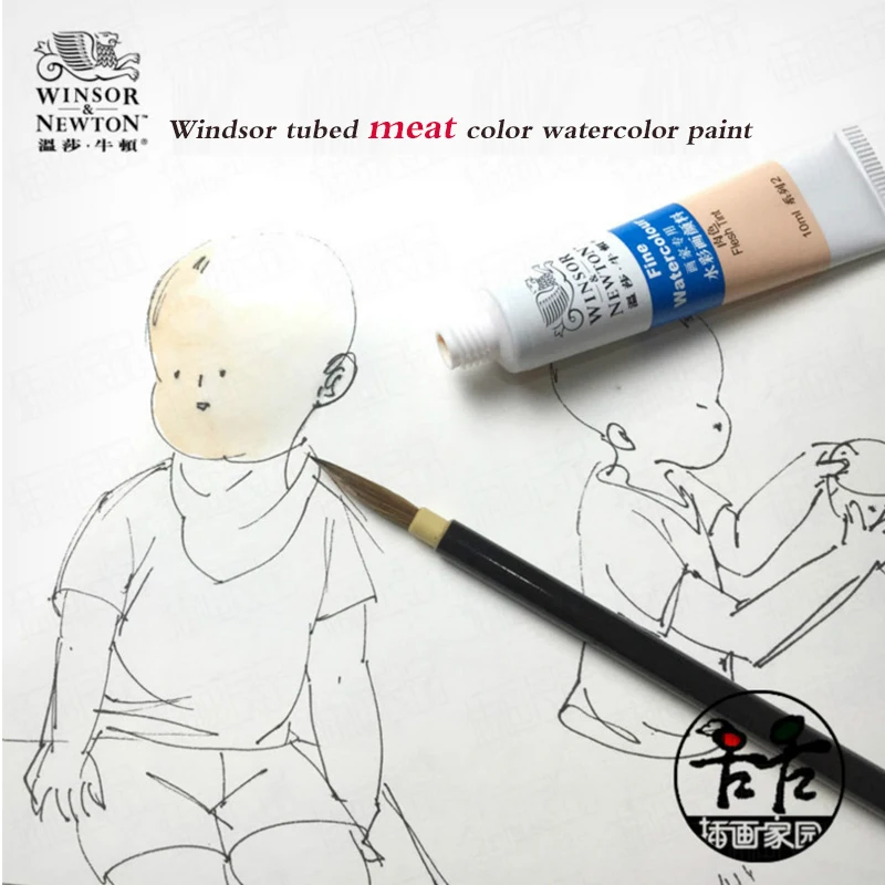 Windsor Newton winsornewton Акварельная краска телесного цвета Однотрубная туба Акварельная акварель телесный цвет белый