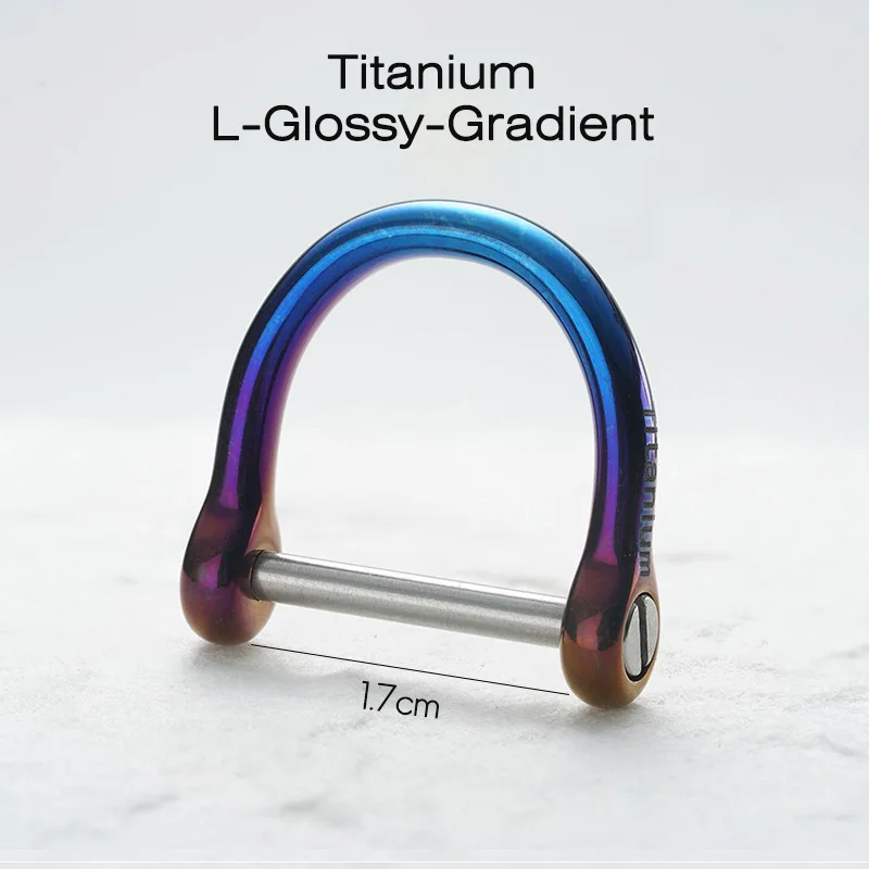 Titanium-G-Gradient Настоящий титановый мужской автомобильный брелок для ключей, Супер Легкий Титановый брелок с пряжкой в форме сердца, брелок для ключей EDC, креативный подарок - Цвет: Titanium-G-Gradient