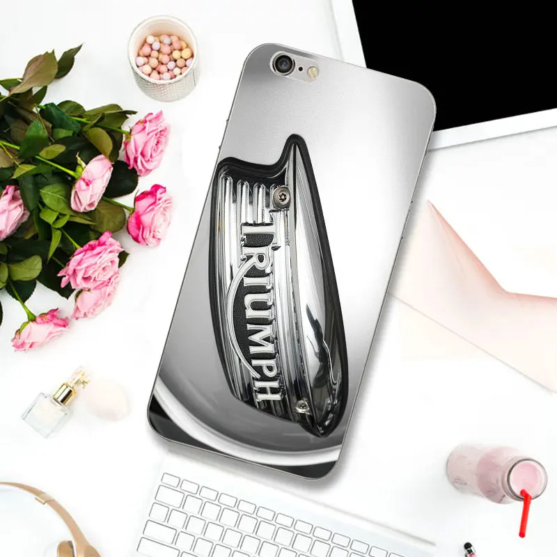 Мягкие силиконовые чехлы из ТПУ для телефона с логотипом мотоцикла Triumph iPhone X XR XS
