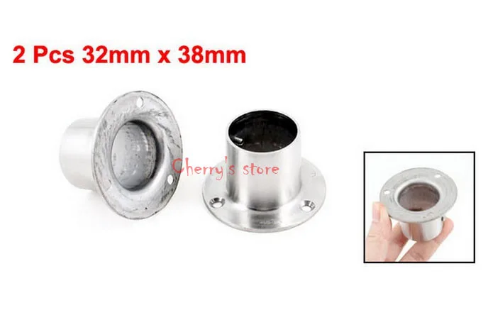 

2 Pcs 32mm x 38mm Sliver Tone Metal Pipe Tube Weld Neck Flange