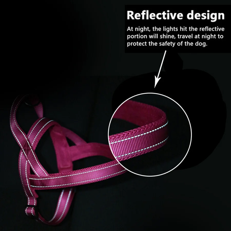 Регулируемый нейлоновый светоотражающий жилет для собак без тяги ремень