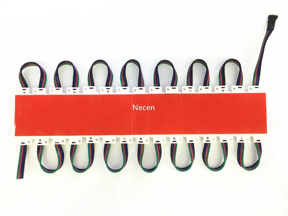 Necen 3 светодиода/pc 20 шт./лот 12 В светодиодный модуль пиксельные огни 5050 SMD led Рождество освещение RGB водонепроница