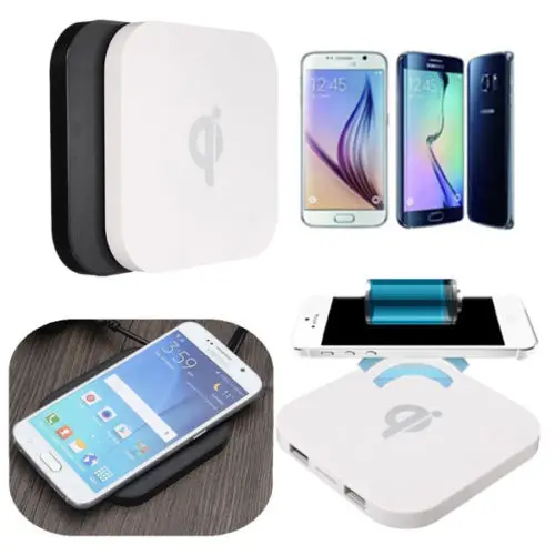 Портативное беспроводное зарядное устройство Qi 2 порта Usb Q8 зарядные устройства