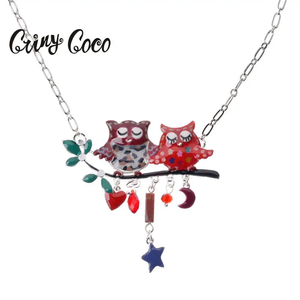 Женское длинное ожерелье Cring Coco серебряная цепочка из сплава с эмалью