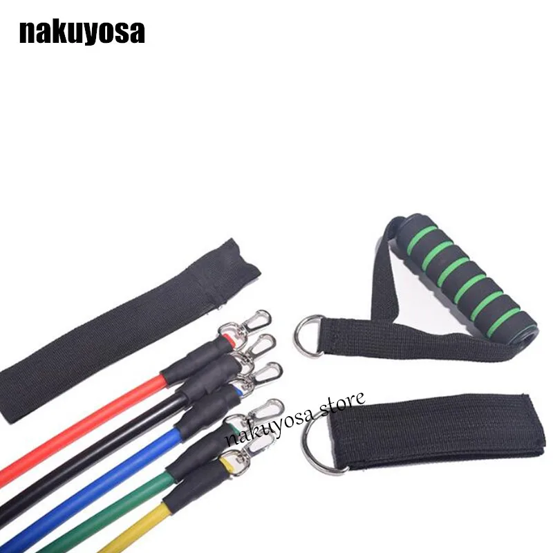 11 шт./компл. Пилатес латексные трубки Expanders упражнения практическая прочность