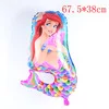 5balloon 1pcs 1 шт 108 см* 180 см вечерние одноразовые пластиковые скатерти Русалочки для детей, девочек, день рождения, украшения стола - Цвет: 5balloon 1pcs