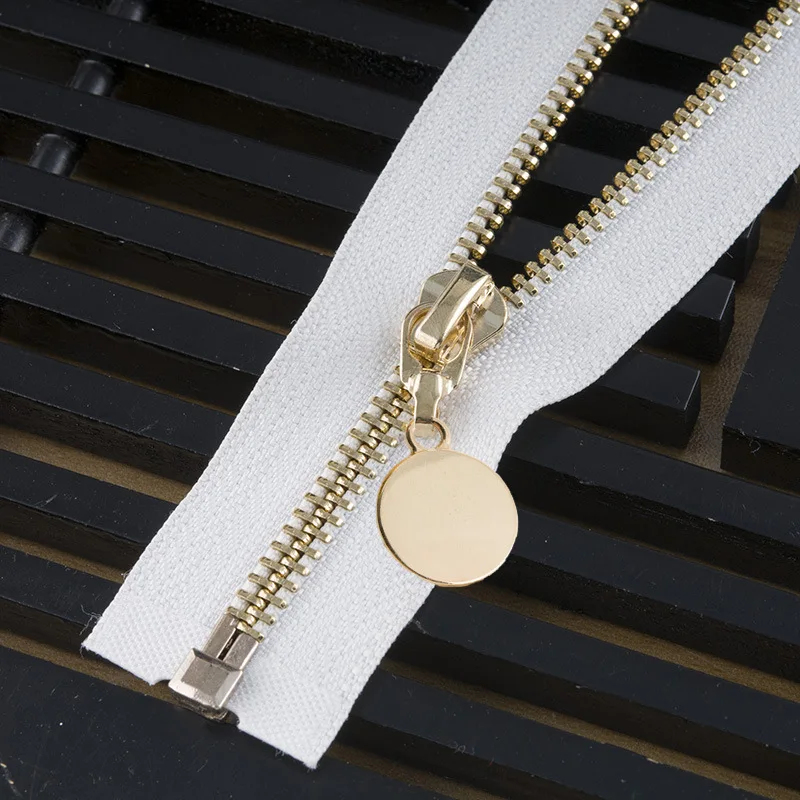 whitegold 5#1 шт. автоматический замок 85 см открывающиеся Металлические молнии 5# пуховик пальто юбка молния для шитья молния ремонтные комплекты DIY аксессуары для одежды - Цвет: whitegold