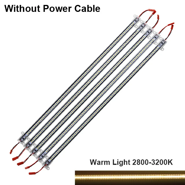 warm without cable Светодиодветодиодная жесткая балка аллюминиевый профиль 50cm Светодиодный светильник 2835 220V AC Витрина LED Жесткий светлый бар Кабель коммутатора EU светодиодная лента для кухни лента светодиодная лампа для кухни - Испускаемый цвет: warm without cable