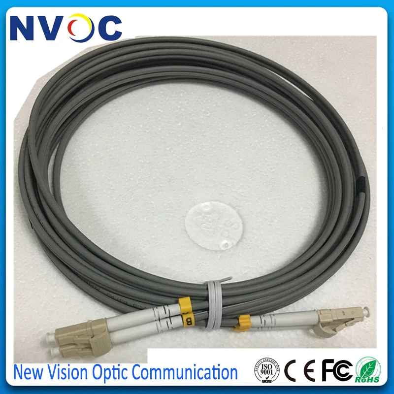 6 шт./лот LC/UPC ММ 62 5/125 50/125 DX 3 0 мм 1 м 5 ПВХ серый OM1 OM2 бронированный двухъядерный