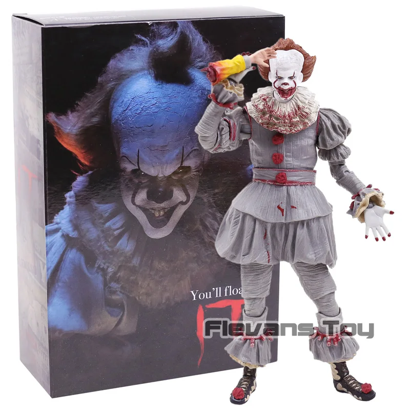 B box NECA фильм ужасов Стивен Кинг это Pennywise Джокер клоун классический канализационная сцена Pennywise набор аксессуаров ПВХ фигурка игрушка - Цвет: B box