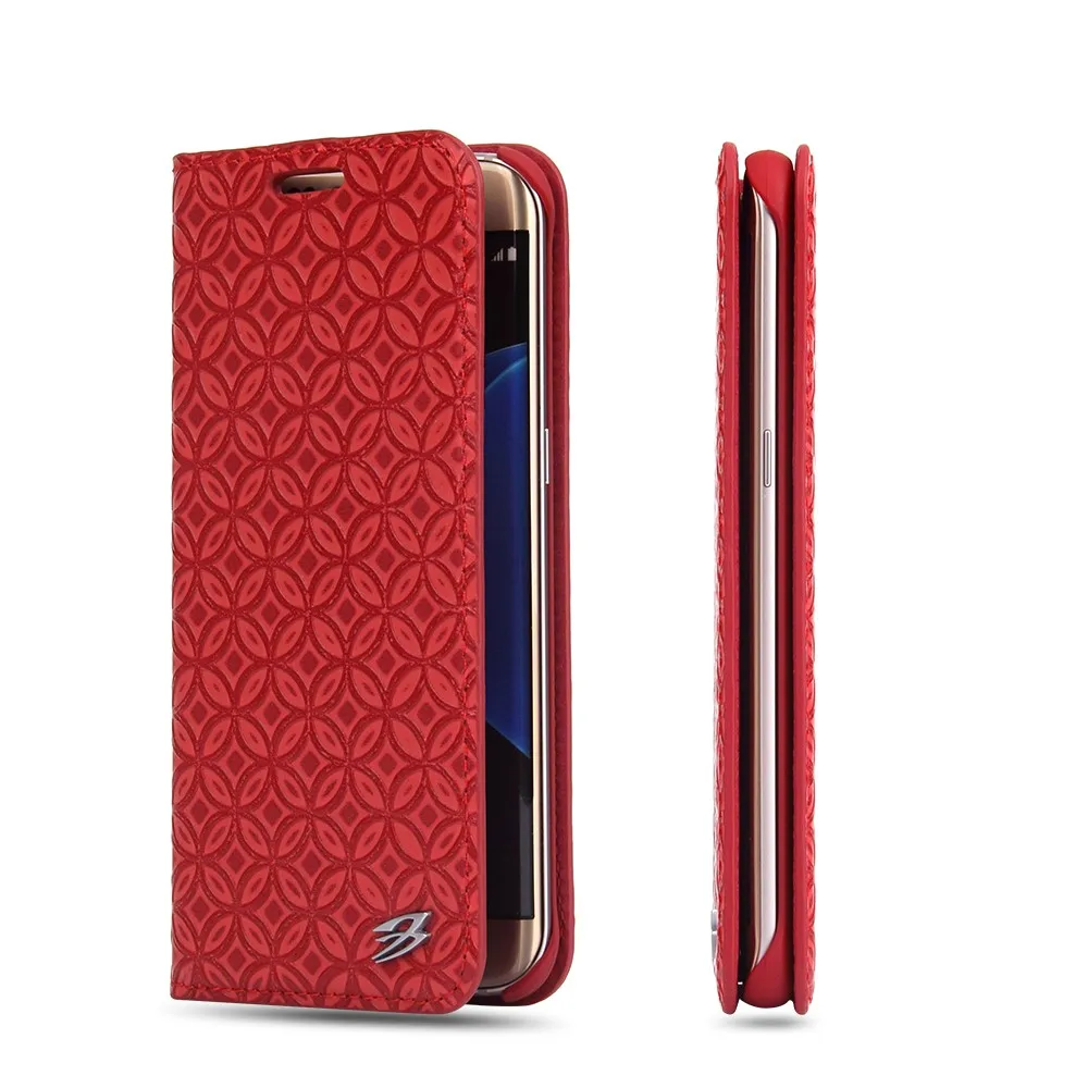 Чехол-книжка Fierre Shann из натуральной воловьей кожи для iPhone X, Xs, 6, 6s Plus, 7, 8 Plus, для samsung Galaxy S8, S8 Plus, чехол-подставка