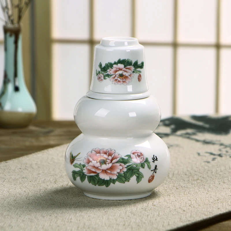 Керамический набор сакэ сепаратор для вина японский горшок чашка 3 в 1 фарфоровый