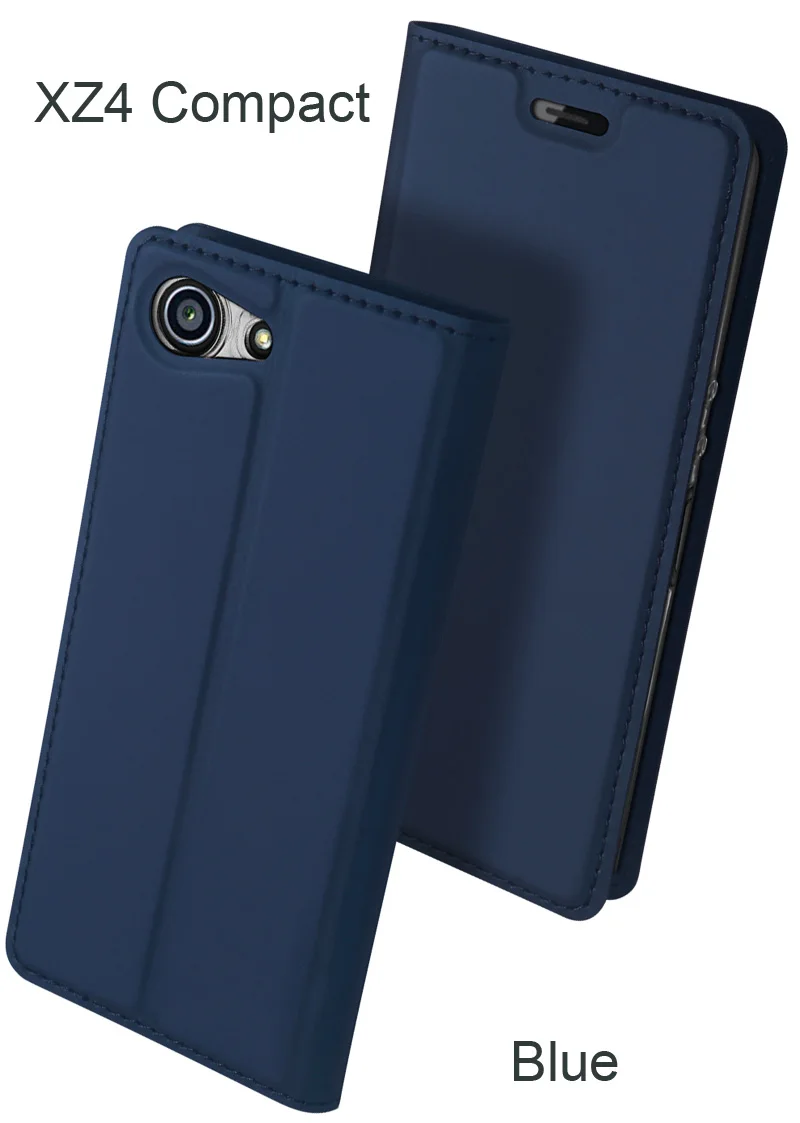 Blue DUX DUCIS чехол для sony Xperia 1 8 XZ4 Compact Book Флип кожаный бумажник Coque чехол - Цвет: Blue