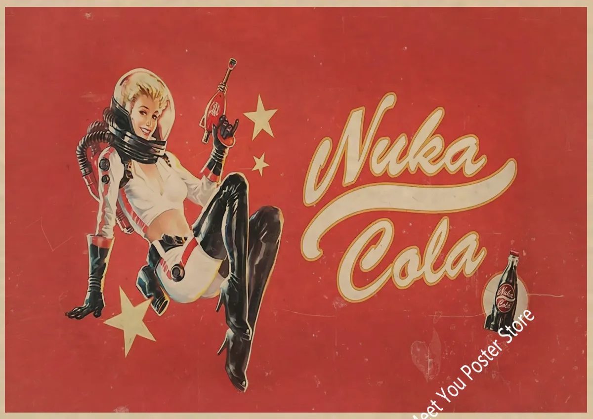 Fallout 3 4 игровой плакат Fallout серия игра Ретро плакат, крафт-бумага для бара кафе домашний декор Настенная роспись наклейка Z8