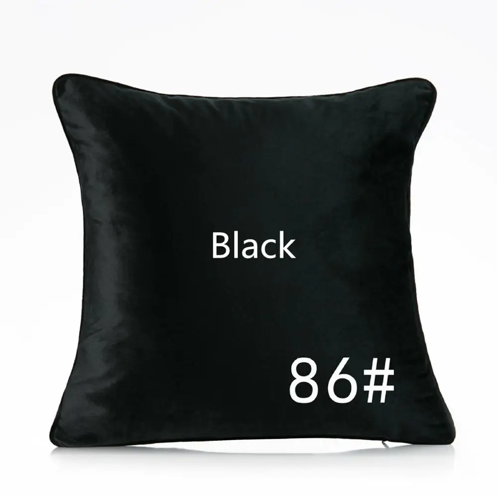Black No. 86 Модный мягкий Чехол на подушку, Бархатный Чехол на подушку для гостиной, дивана 45*45, кресло, кровать, домашний декор, домашний декор, 30, 50, 60 - Цвет: Black No. 86