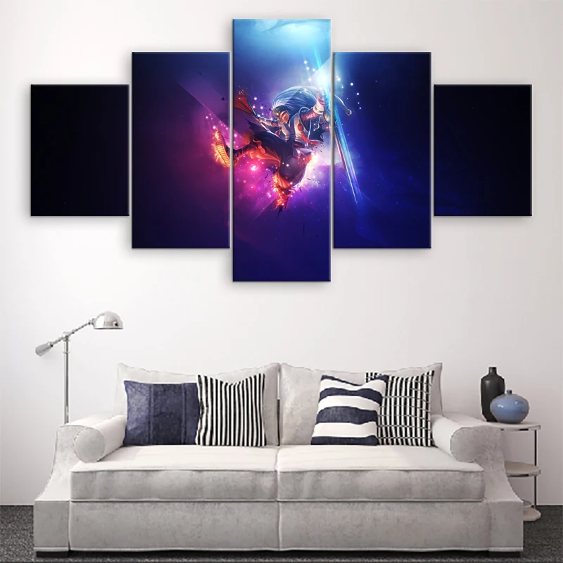 Современная Настенная живопись на холсте 5 панелей Shaco League of Legends настенный Декор