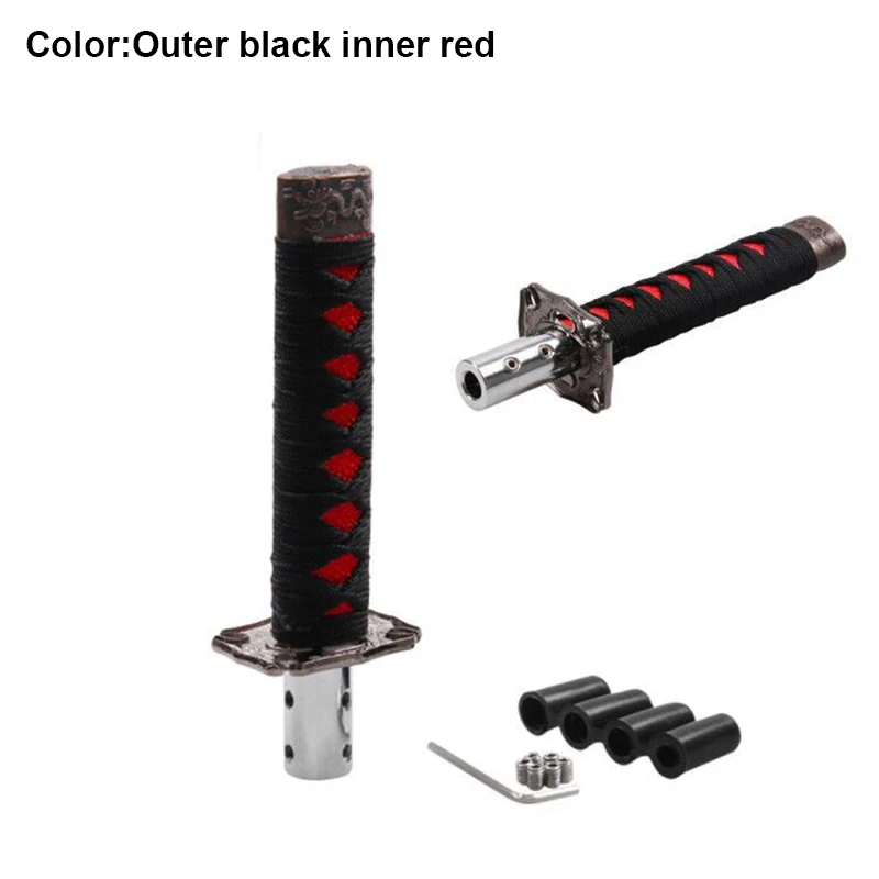 Меч форма переключения передач Катана металлическая ручка + 4 шт Адаптеры для