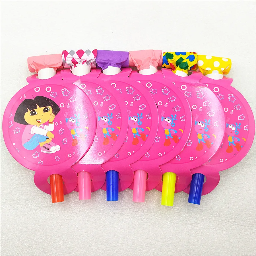 6 цветов принадлежности для вечерние трубка детей/девочек с Дорой украшение