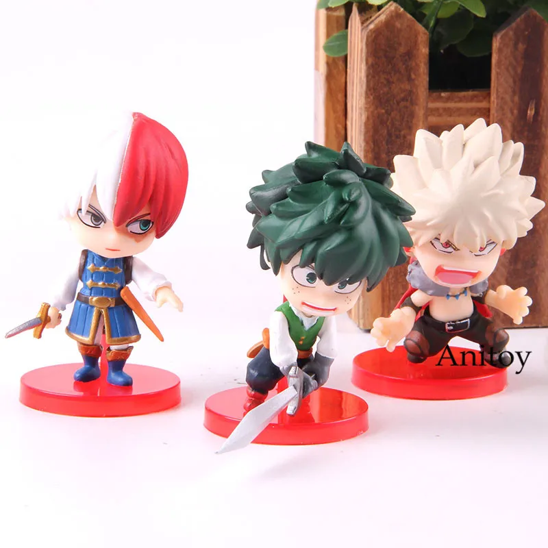 Аниме Рисунок Мой герой версии Izuku Midoriya Bakugou Katsuki Todoroki шото фигурка из ПВХ, коллекционная игрушка 3 шт./компл