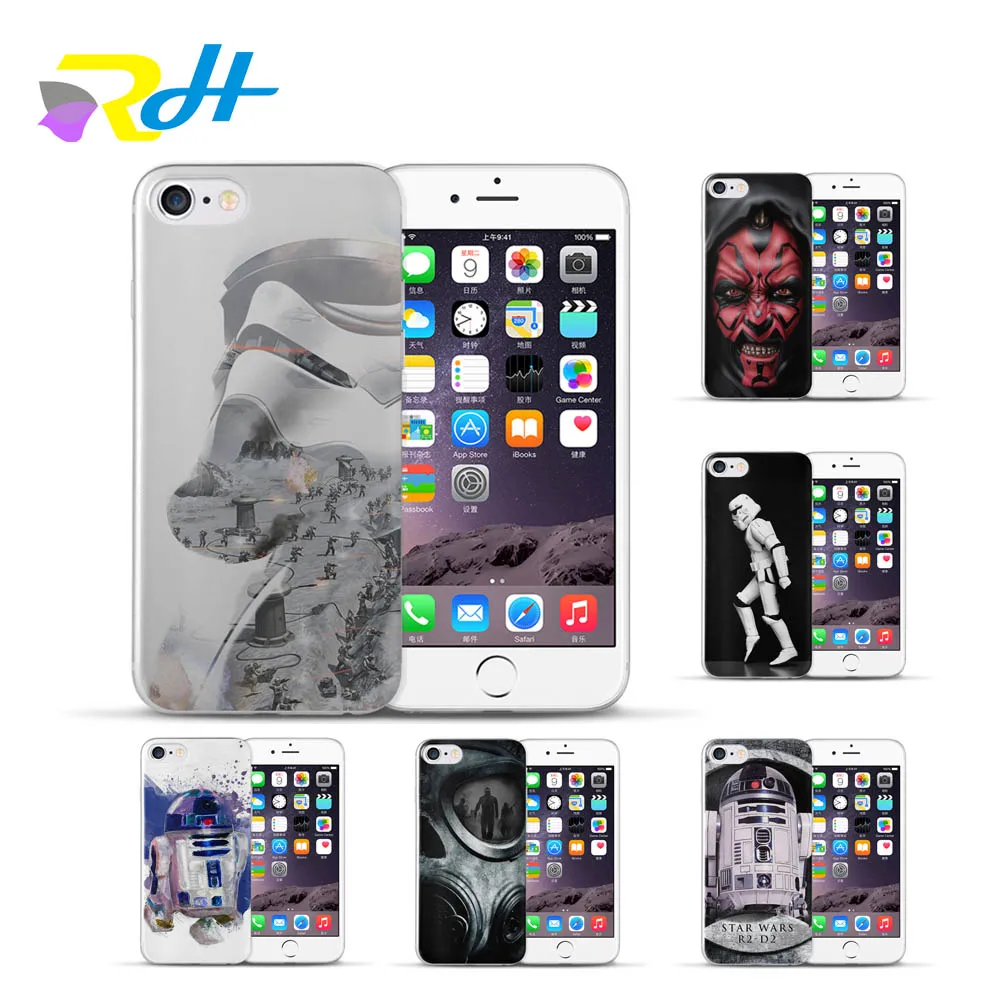 Милый чехол с принтом из &quotЗвездных Войн&quot для iPhone 6 6S Plus 5 5S SE 7 8 X Xr Xs Max