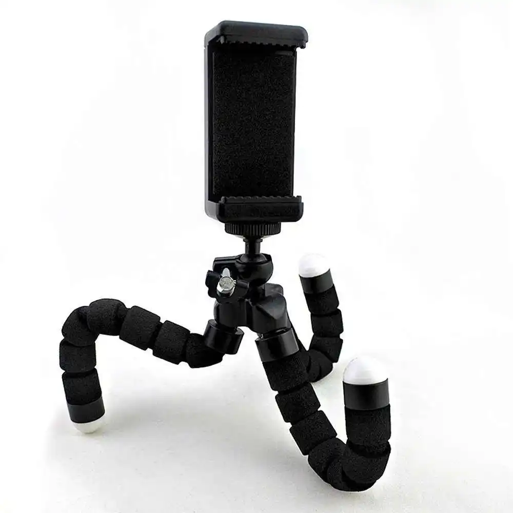 with phone clip Для GoPro аксессуары гибкий Мини Осьминог штатив для телефона кронштейн Подставка монопод с винтом для GoPro Hero 5 4 3+ 2 Xiaomi Yi - Цвет: with phone clip