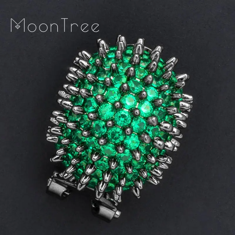 MoonTree 16 мм Морской урчин дизайн зеленый полный Mirco кубический цирконий для невесты