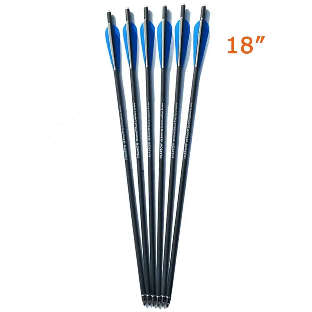 18 inch Новые 6 шт. 1" /17"/1" /20"/2" арбалетные стрелы из углеродистой стали фиксированные стрелы Открытый Традиционный лук - Цвет: 18 inch